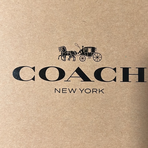 New COACH 3IN1 WLLT BOX SIG CL QB/KHAKI/MIAMI RED MULTI wallet gift box new box - Picture 6 of 9